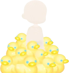 山盛りのアヒルの画像