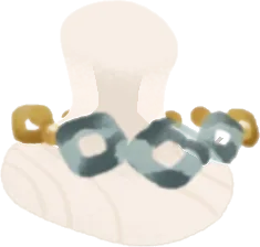 アクリルチェーンネックレスの画像