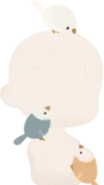 さえずる小鳥たちの画像