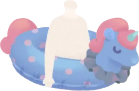 ユニコーン浮き輪の画像