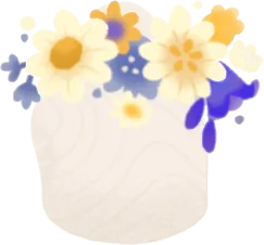 花々のマフラーの画像