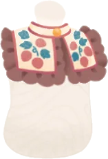 苺柄のつけ襟の画像
