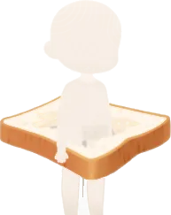 消しゴムに使った食パンの残りの画像
