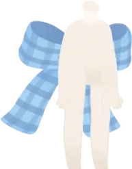 さわやかなチェック柄のリボンの画像