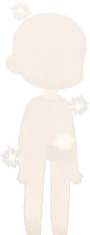 身体にくっついた謎のふわふわの画像
