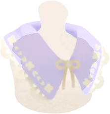 薄紫色の小花刺繍付け襟の画像