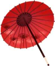 彼岸花の和傘の画像