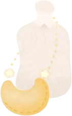 おねむな月のポシェットの画像