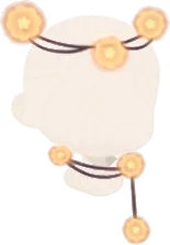 そっと絡まるポンポンライトの画像