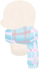 ふんわりチェックマフラーの画像