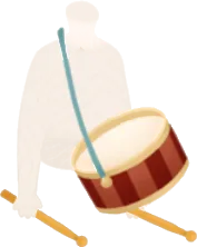 肩かけミニドラムの画像
