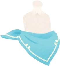 さわやかなハンカチエプロンの画像