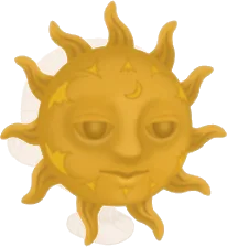太陽のお面の画像