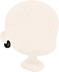 黒いリングのピアスの画像