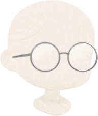 シンプルな丸メガネの画像