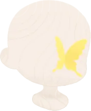 鼻先の蝶の画像