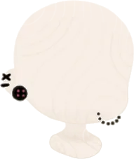 クールブラックボタンアクセの画像