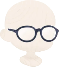 青縁メガネの画像