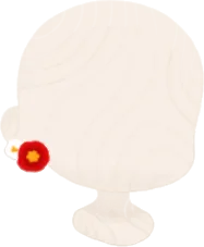 椿のピアスの画像