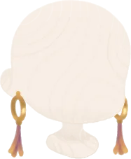 タッセル付きリングピアスの画像