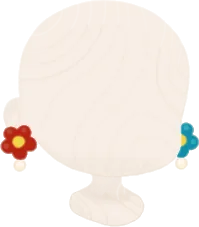 レトロなお花のピアスの画像