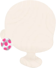 シルバーピンクドットピアスの画像