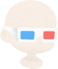 手作り3Dメガネの画像