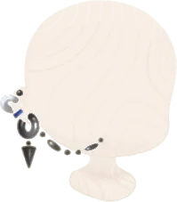 マウスチェーン付きピアスセットの画像