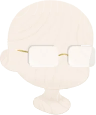 調香師のリムレスメガネの画像