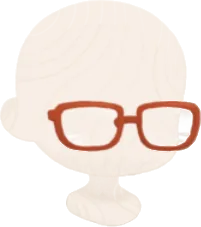 ブラウンスクエア眼鏡の画像