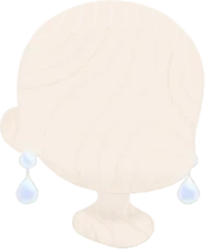 雨粒イヤリングの画像