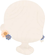 ドライフラワーのピアスの画像