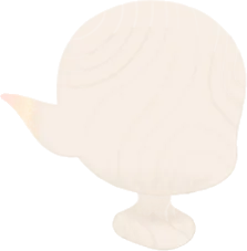 長く少し尖った耳の画像