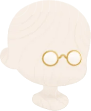 ベテラン釣り人の丸メガネの画像