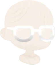 モノトーンメガネの画像