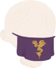 妖しげな口布・紫の画像