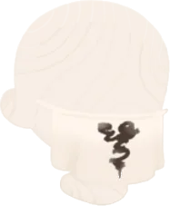 妖しげな口布・白の画像