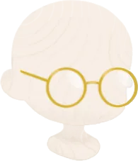 金縁の丸メガネの画像