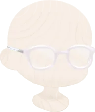 シンプルなクリア眼鏡の画像