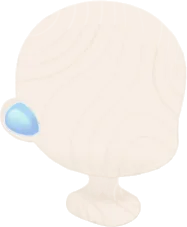 水色イヤホンの画像