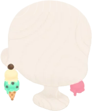 アイスクリームイヤリングの画像