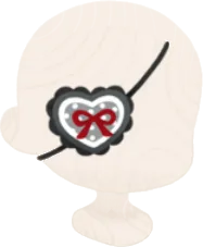 おそろいのファンシーな眼帯・黒の画像