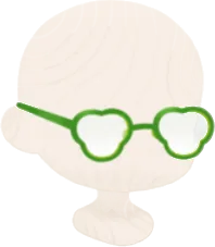 ピーマンのメガネの画像