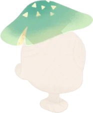エメラルドキノコハットの画像