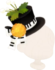 ピアノモチーフのシルクハットの画像