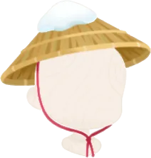 田舎のわら笠の画像
