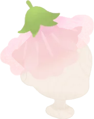 ピンクの花帽子の画像