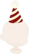 ハッピークリスマスとんがりハットの画像