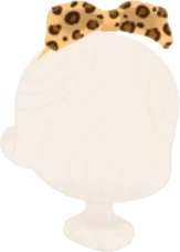 レオパード柄カチューシャリボンの画像