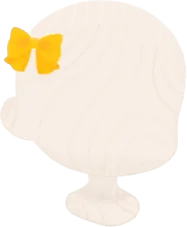 黄色いミニリボンの画像